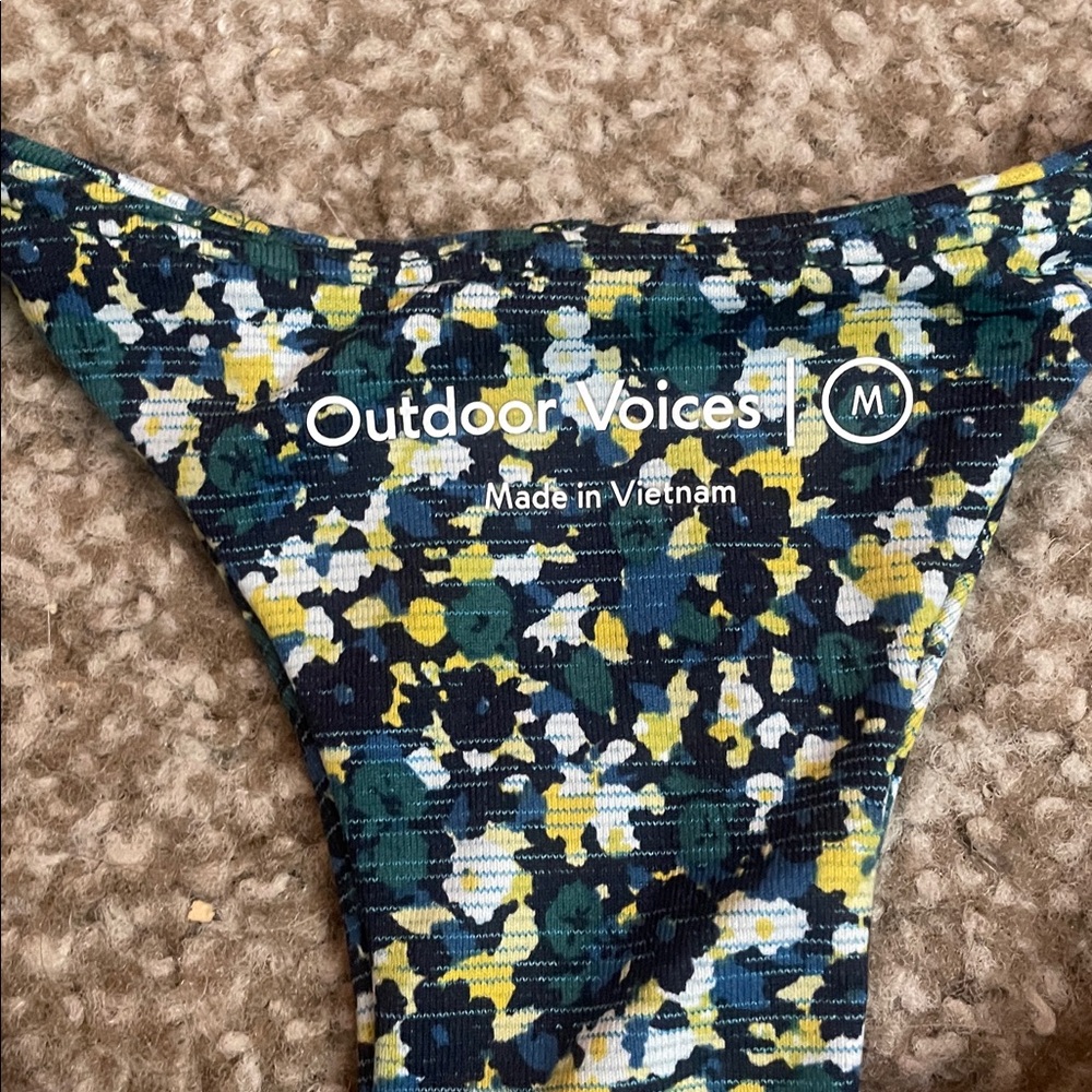 Outdoor Voices Floral Print Racerback Crop Top - Picture 4 of 4